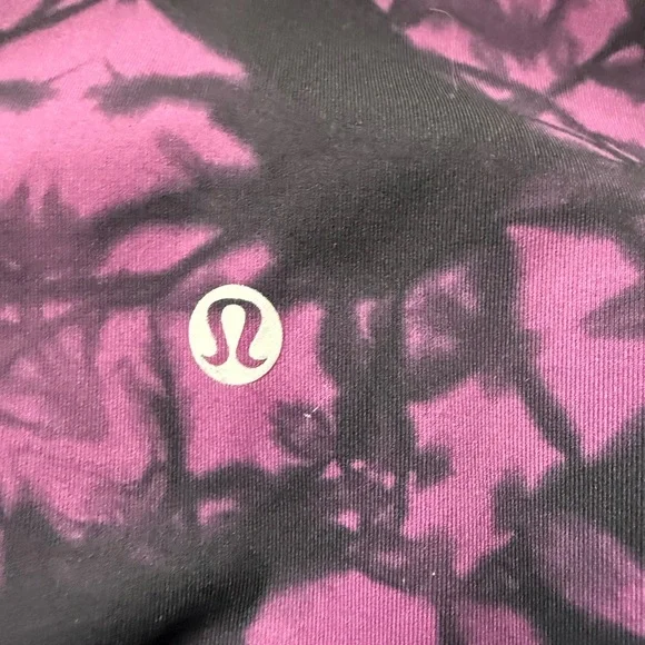 Lululemon Purple and Black Tie-Dye Leggings - Picture 3 of 4